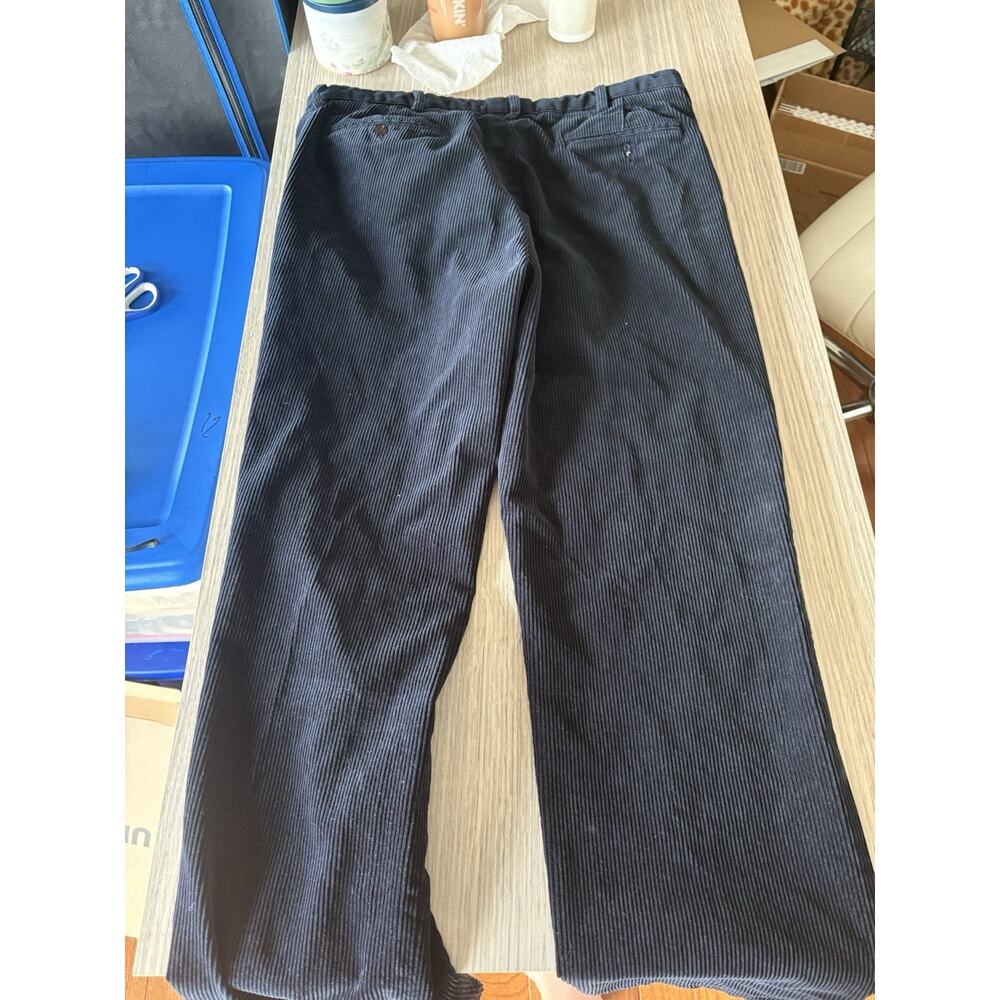 Vintage Polo Ralph Lauren Corduroy Preston Pants Men’s 36x34 Navy Blue Cotton - Picture 5 of 8